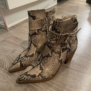 Sam Edelman Snakeskin Booties